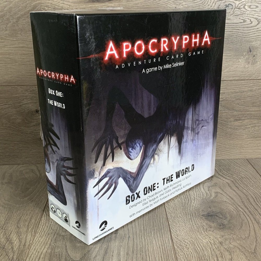 APOCRYPHA ADVENTURE Card Game Box One: The World - Lonesharkgames 2017-open Box - Picture 1 of 16